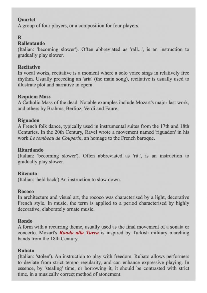 Melody Strings | Musical Terms