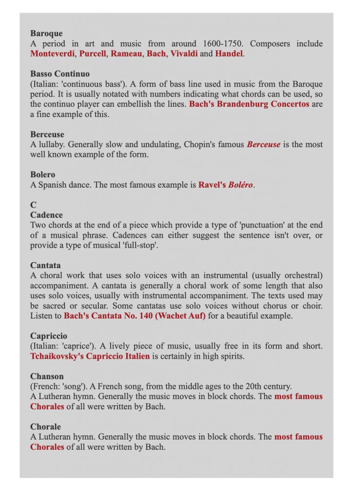 Melody Strings | Musical Terms