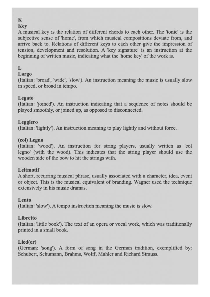 Melody Strings | Musical Terms