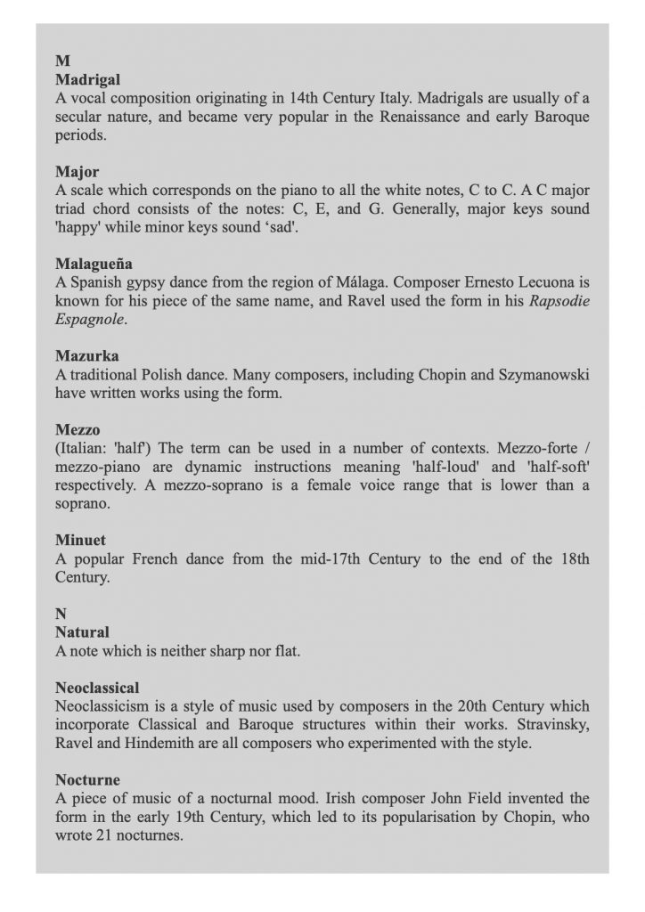 Melody Strings | Musical Terms