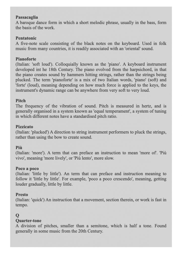 Melody Strings | Musical Terms
